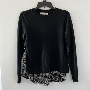 LOFT Women’s Black/Polka Dot Sweater Size XS